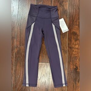 Lululemon Power Lines Crop size 2 HighRise 21" Cyber / Dark Chrome